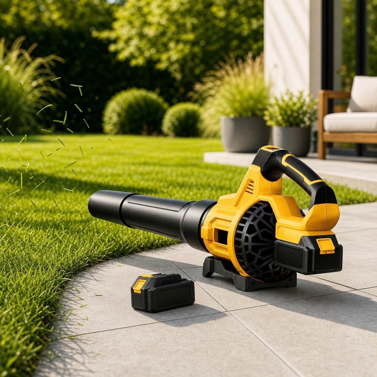 Cordless leaf blower 18 V with two batteries